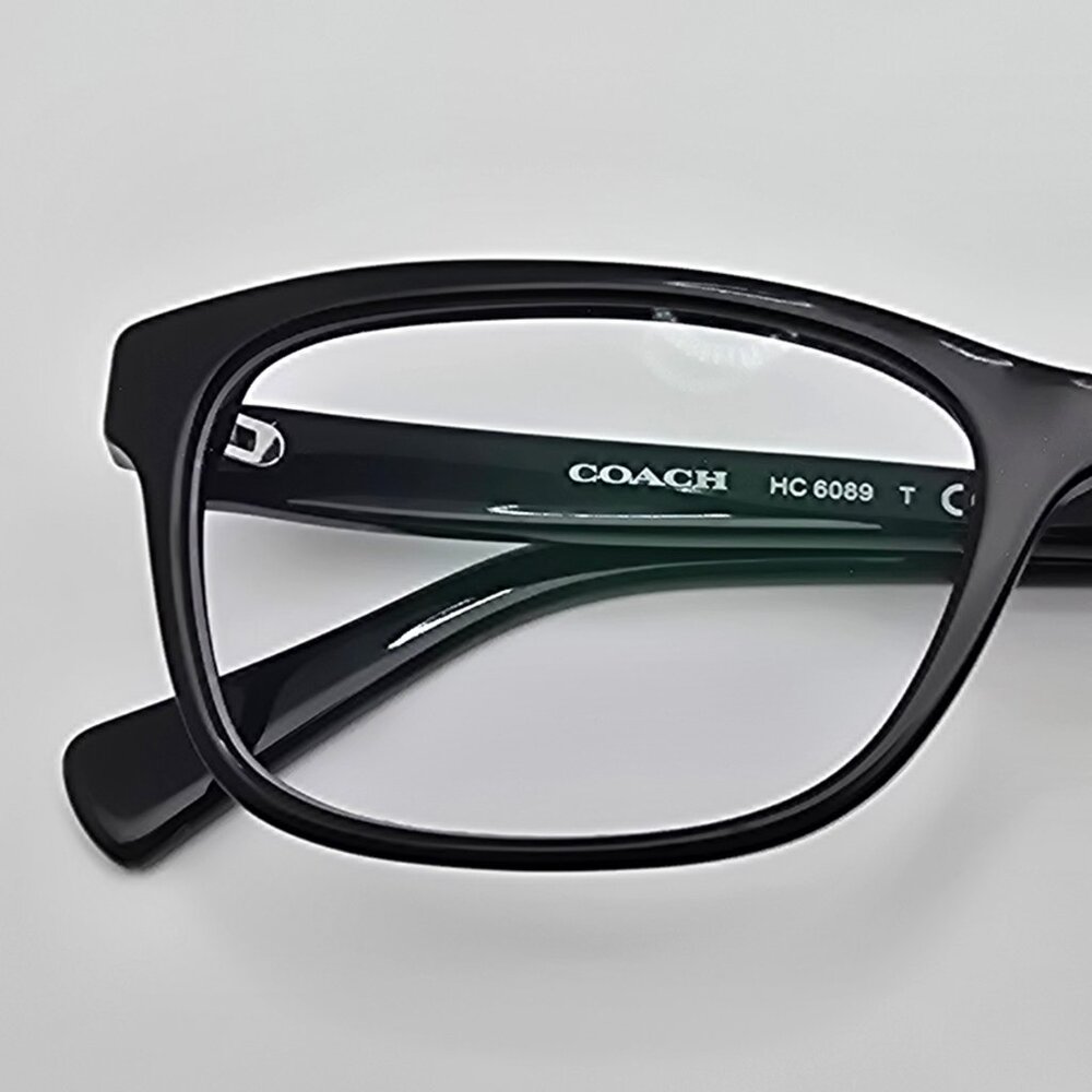 Coach HC6089 5002 Gloss Black Silver Full Rim Eyeglasses Frame 51-16-135 - Picture 13 of 13